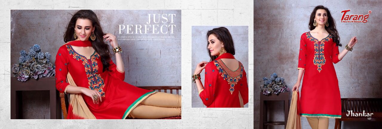 Jhankar By Tarang 101 To 110 Series Designer Patiyala Suits Stylish Colorful Beautiful Fancy Party Wear & Ethnic Wear Glace Cotton Dresses At Wholesale Price