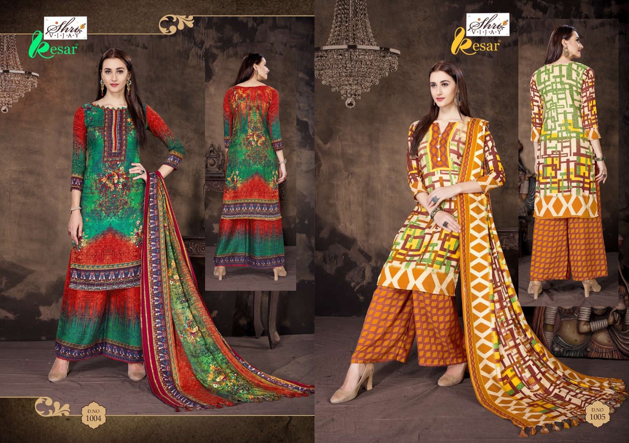Kesar By Shri Vijay 1001 To 1010 Series Pakistani Suits Beautiful Colorful Fancy Winter Wear & Casual Wear Pure Pashmina Dresses At Wholesale Price