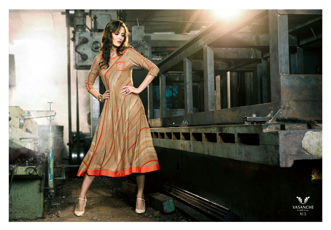 Moments By Vasanche 70 To 76 Series Designer Beautiful Colorful Stylish Casual Wear & Party Wear Cotton Silk/ Rayon Kurtis At Wholesale Price