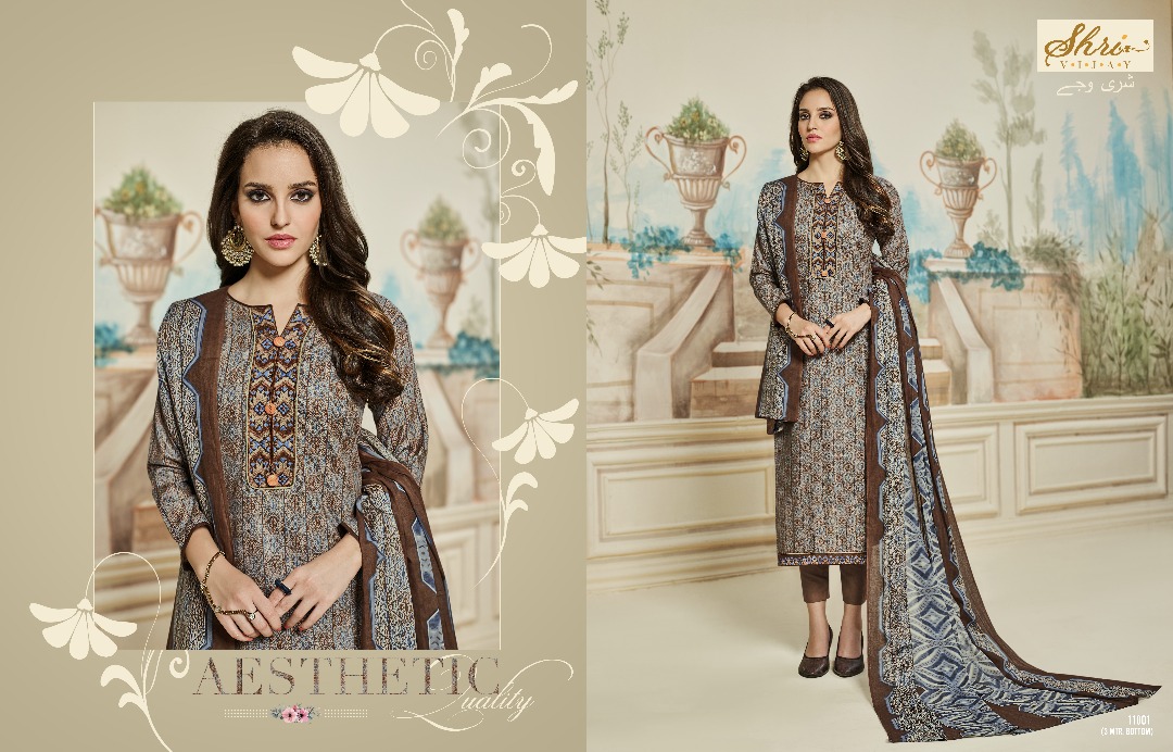 Mumtaj By Shri Vijay 11001 To 11008 Series Stylish Beautiful Colorful Fancy Party Wear & Casual Wear Cambric Cotton Embroidered Dresses At Wholesale Price