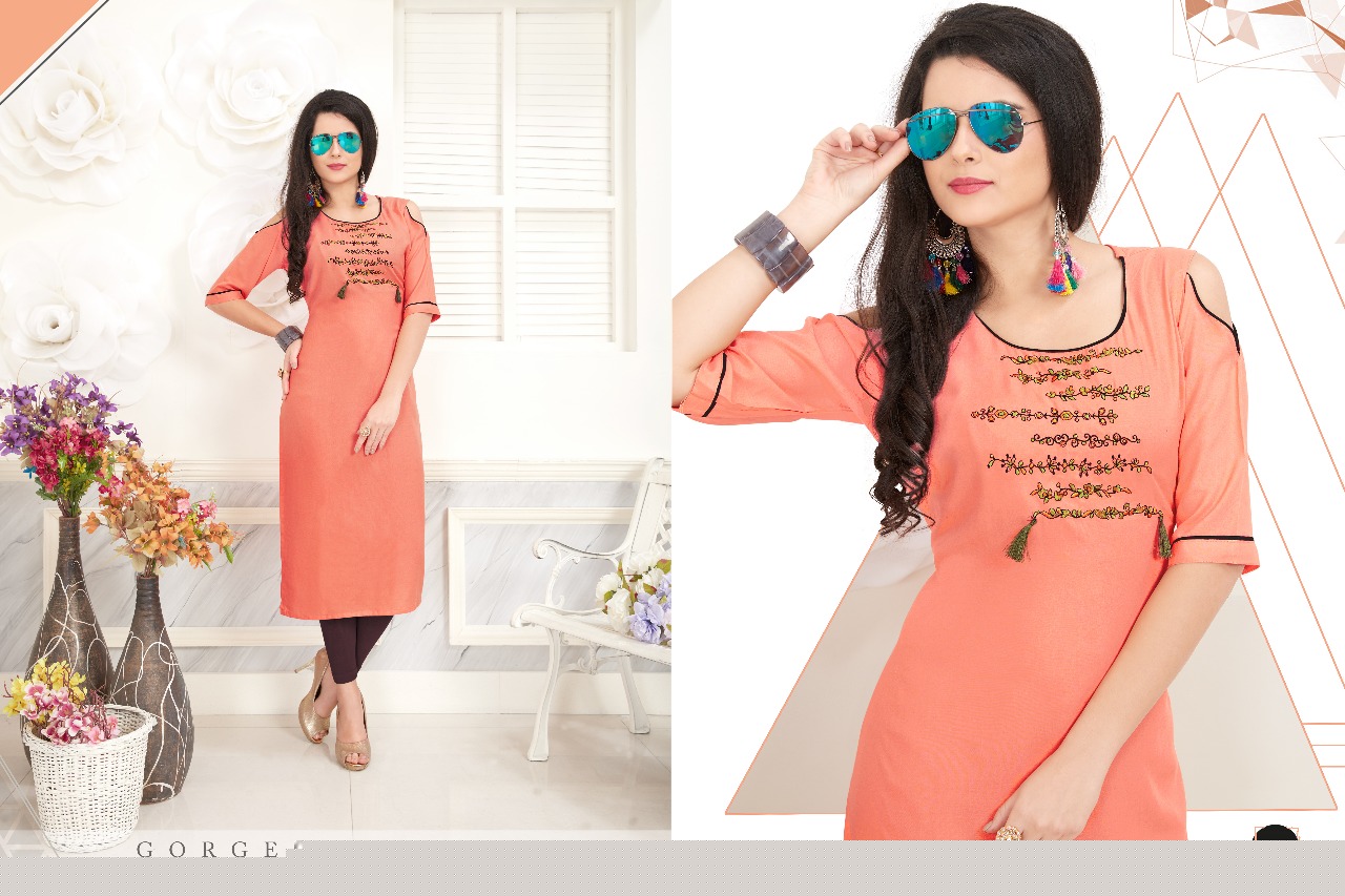 Noor By Veera Tex 1701 To 1710 Series Beautiful Colorful Stylish Fancy Casual Wear & Ethnic Wear Rayon Embroidered Kurtis At Wholesale Price