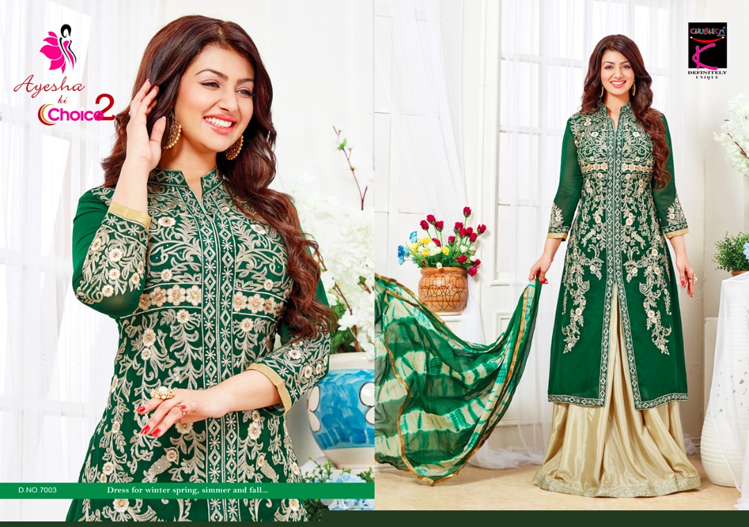 Ayesha Ki Choice Vol-2 By Khushika 7001 To 7008 Series Beautiful Designer Fancy Party Wear Wedding Collection Occasional Wear Pure Georgette Dresses At Wholesale Price