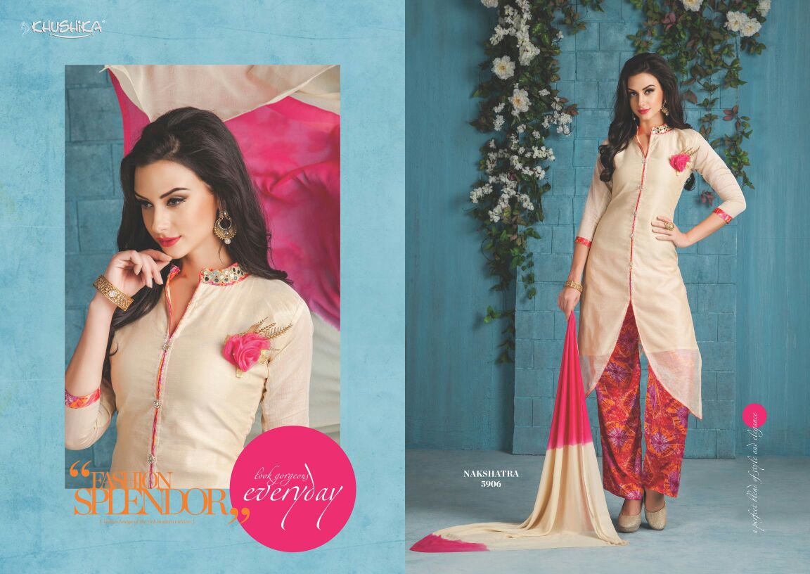 Nakshatra By Khushika 5901 To 5908 Series Designer Pakistani Suits Colorful Beautiful Stylish Fancy Party Wear & Ethnic Wear Silk Dresses At Wholesale Price