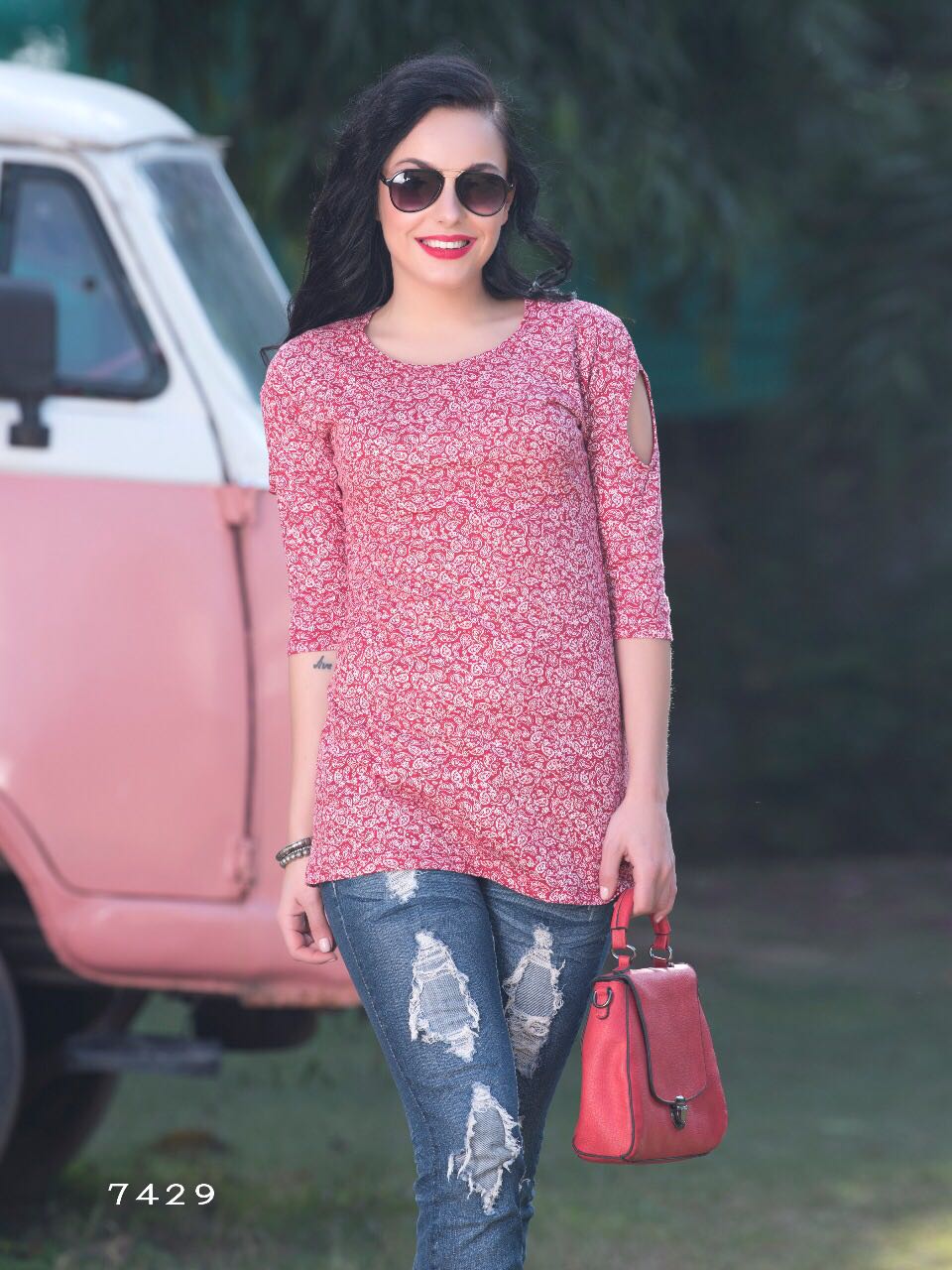 Remix Western Tops By Gati Tex Stylish Colorful Fancy Beautiful Casual Wear & Ethnic Wear Pure Cotton Lycra Printed Tops At Wholesale Price