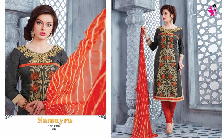 Samayra By Khwaish 2801 To 2811 Series Designer Colorful Fancy Beautiful Party Wear & Ethnic Wear Pure Cotton Semi Lawn Dresses At Wholesale Price