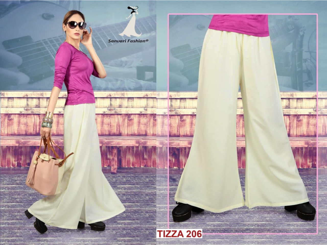 Tizza Vol-2 By Sanvari Fashion 201 To 210 Series Stylish Colorful Beautiful Fancy Ethnic Wear & Casual Wear Heavy Rayon Palazzos At Wholesale Price