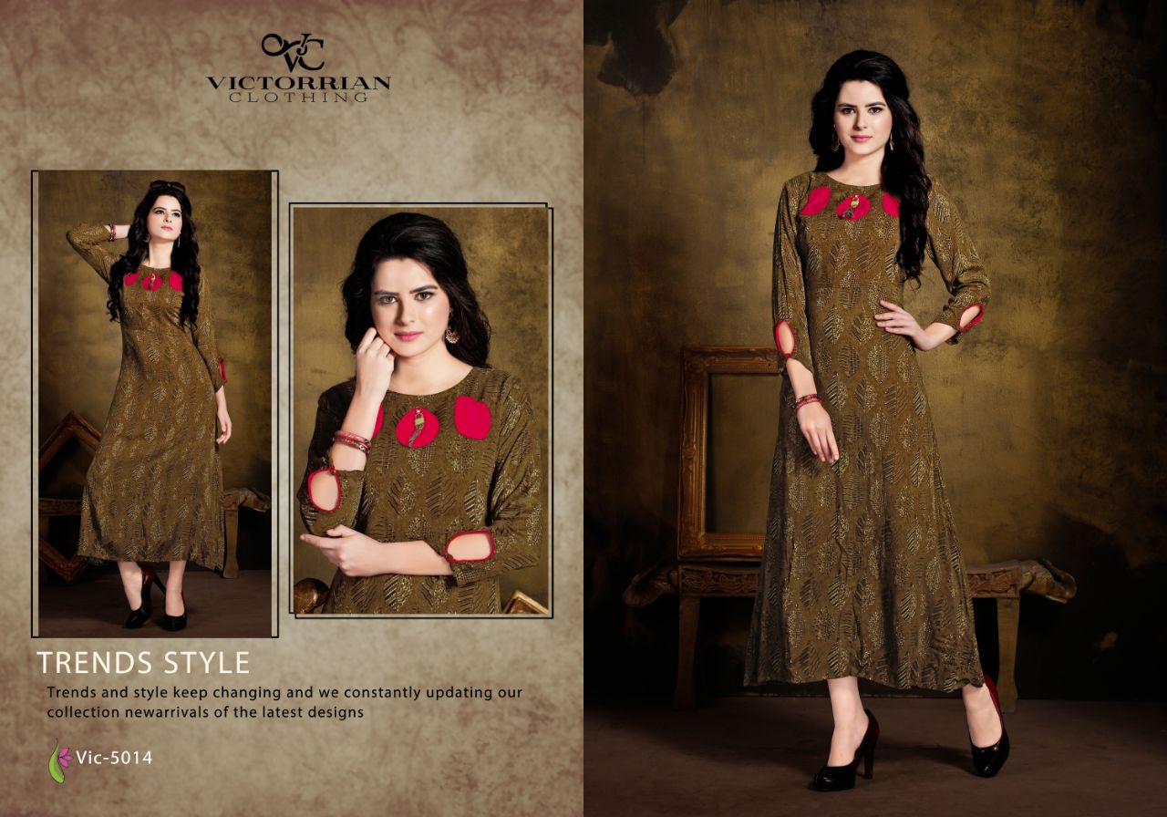 Wings Vol-5 By Victorrian Clothing 5011 To 5016 Series Beautiful Stylish Colorful Fancy Casual Wear & Ethnic Wear Vicscose Rayon Printed Kurtis At Wholesale Price
