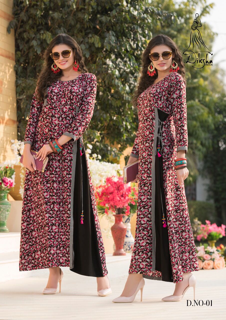 Breeza Vol-1 By Diksha Fashion 01 To 08 Series Designer Stylish Fancy Beautiful Colorful Casual Wear & Ethnic Wear Heavy Rayon Printed Kurtis At Wholesale Price