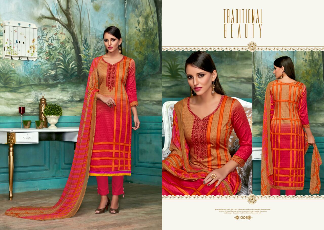 Mariya By Shri Vijay 1001 To 1008 Series Beautiful Stylish Colorful Fancy Designer Suits Party Wear & Ethnic Wear Pure Jam Cotton Satin Dresses At Wholesale Price