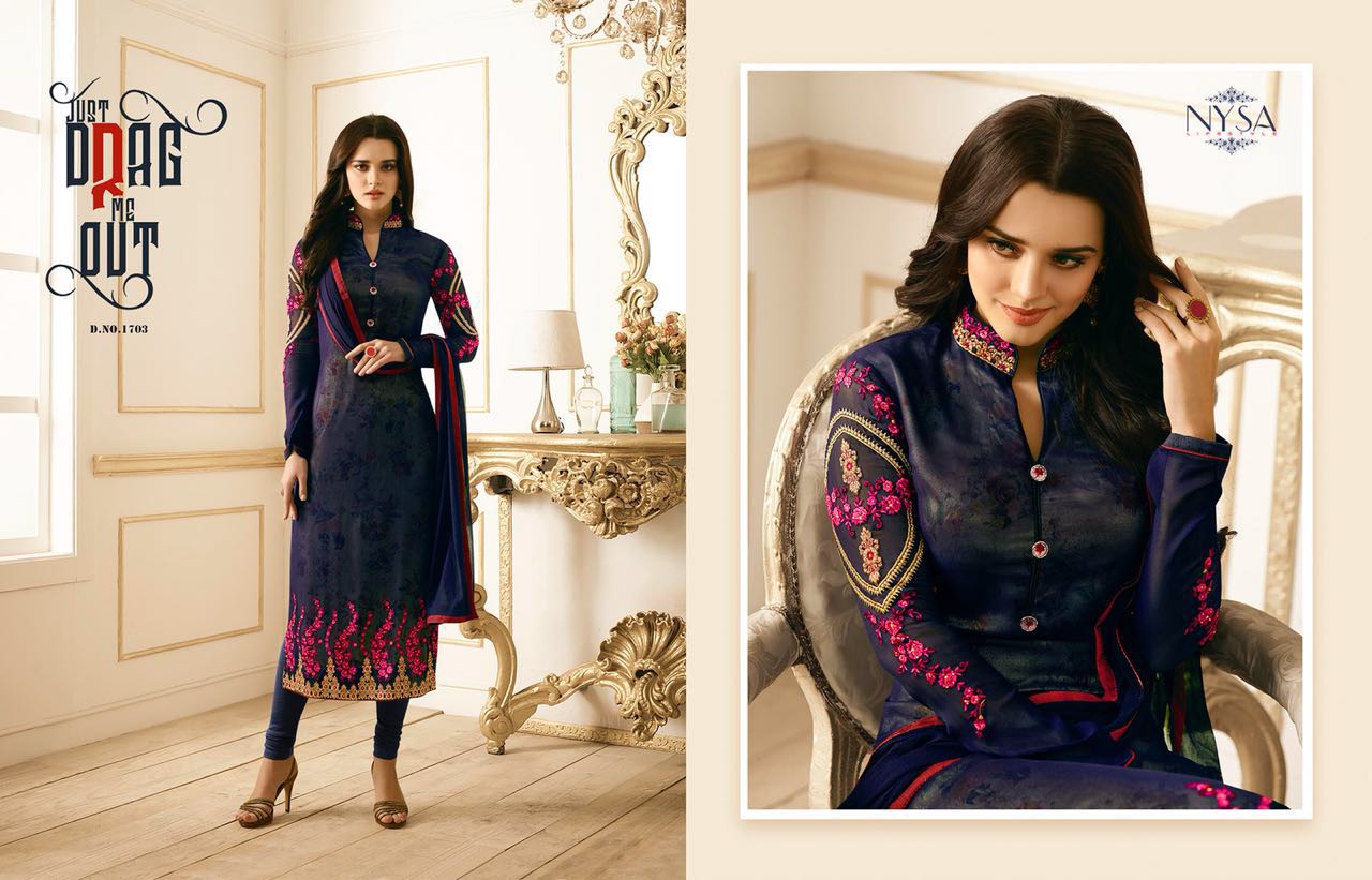 Nysa Vol-8 Nx By Nysa Lifestyle Designer Colorful Stylish Beautiful Party Wear & Ethnic Wear Georgette Dresses At Wholesale Price