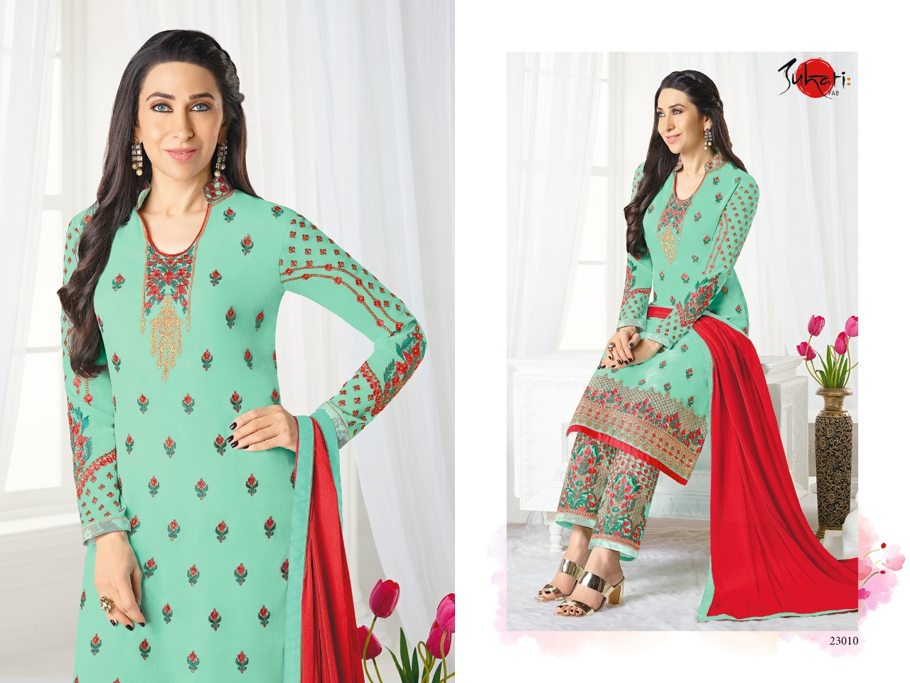 Preet By Suhati Fab 23004 To 23012 Series Designer Pakistani Suits Embroidered Beautiful Fancy Colorful Party Wear & Occasional Wear Faux Georgette Dresses At Wholesale Price