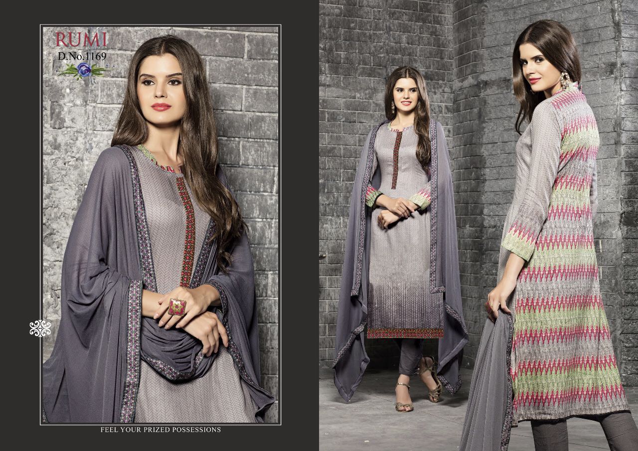 Rumi Vol-2 By Mag 1163 To 1171 Series Designer Pakistani Suits Beautiful Fancy Colorful Party Wear & Occasional Wear Glace Cotton Dresses At Wholesale Price