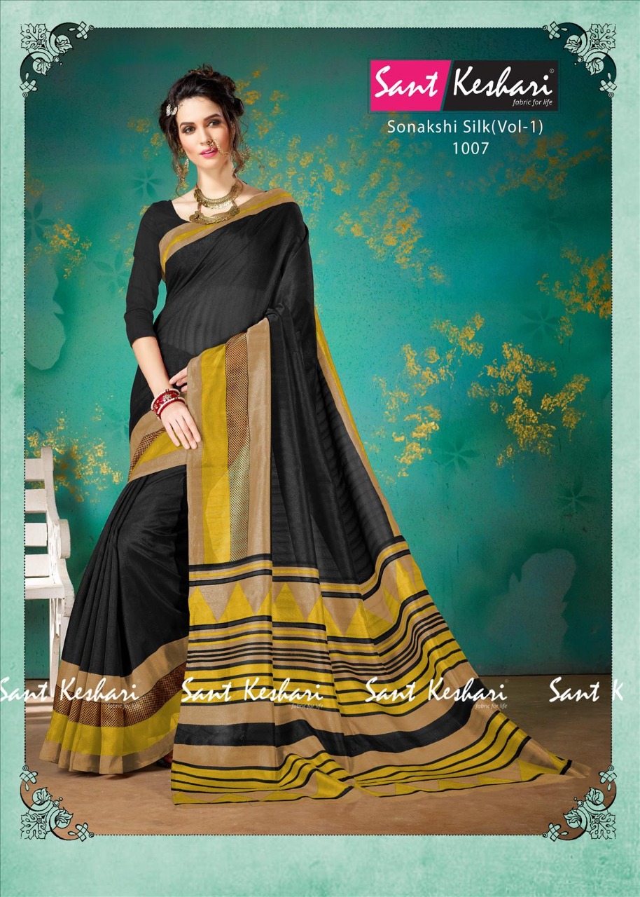 Sonakshi Silk Vol-1 By Sant Keshari 1001 To 1009 Series Beautiful Fancy Colorful Traditional Wear Festive Collection Party Wear & Occasional Wear Bhagalpuri Cotton Sarees At Wholesale Price