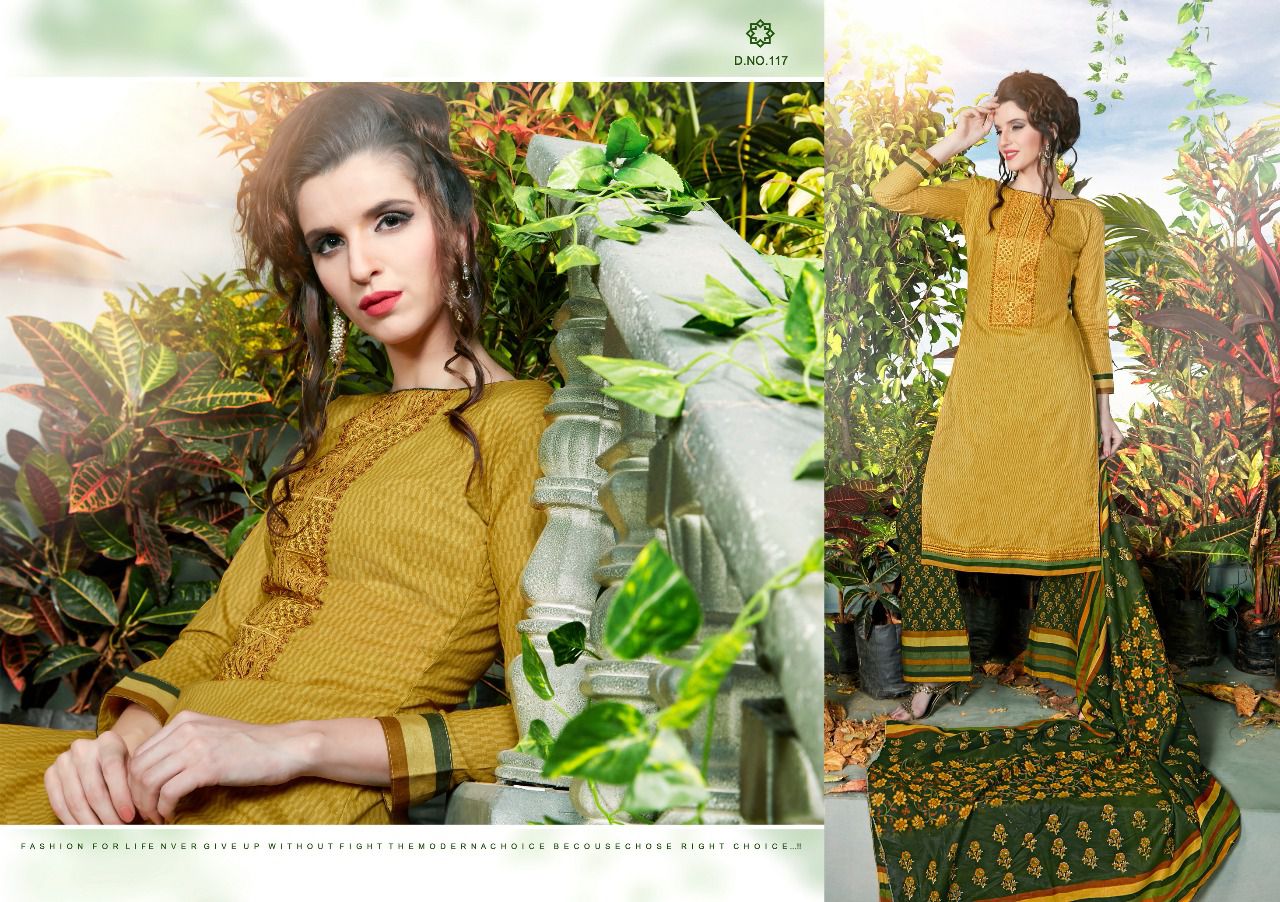 Zeenat By Kalyan Prints 113 To 120 Series Designer Pakistani Suits Beautiful Fancy Colorful Party Wear & Ethnic Wear Cotton Printed Dresses At Wholesale Price