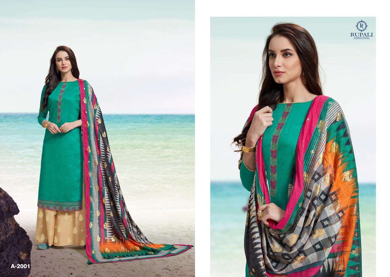 3d Gold Vol-2 By Rupali Fashion 2001 To 2007 Series Designer Suits Collection Beautiful Stylish Fancy Colorful Party Wear & Occasional Wear Jam Satin Negative Print Embroidery Dresses At Wholesale Price
