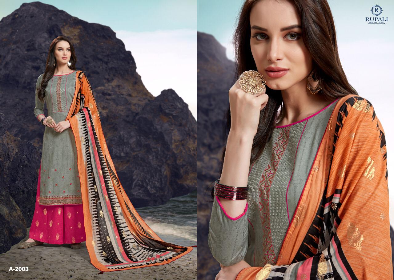 3d Gold Vol-2 By Rupali Fashion 2001 To 2007 Series Designer Suits Collection Beautiful Stylish Fancy Colorful Party Wear & Occasional Wear Jam Satin Negative Print Embroidery Dresses At Wholesale Price