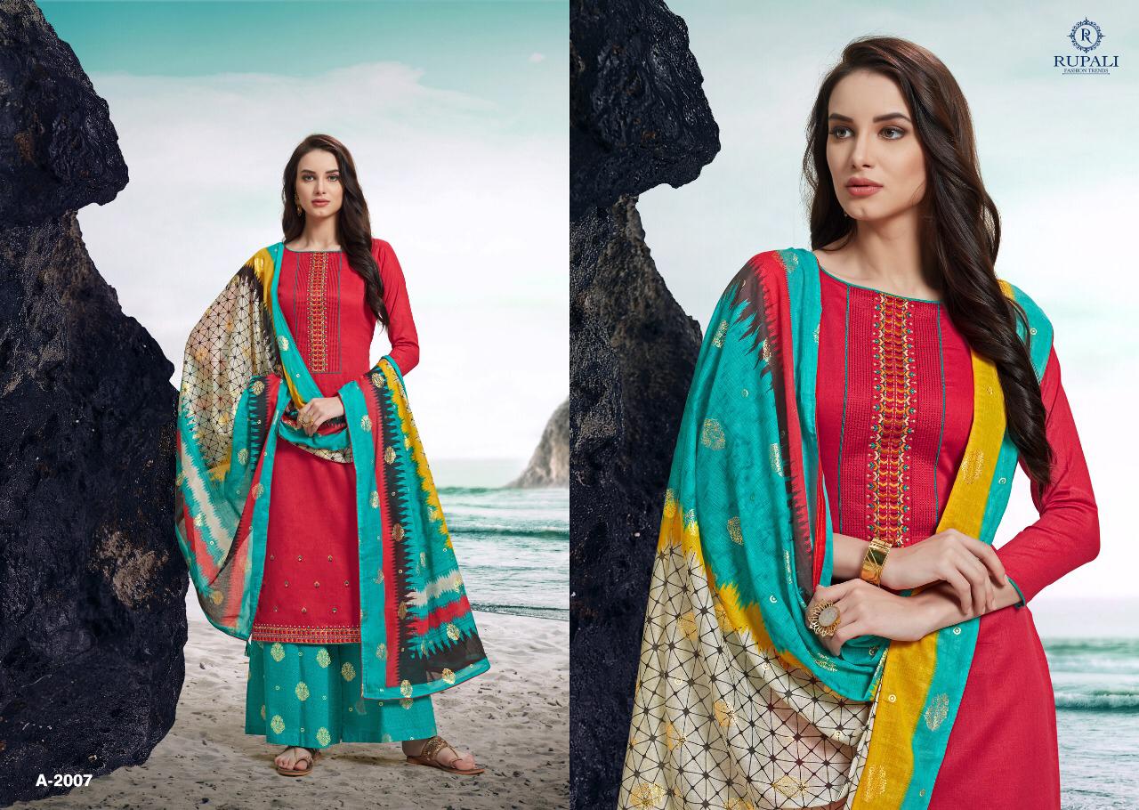 3d Gold Vol-2 By Rupali Fashion 2001 To 2007 Series Designer Suits Collection Beautiful Stylish Fancy Colorful Party Wear & Occasional Wear Jam Satin Negative Print Embroidery Dresses At Wholesale Price