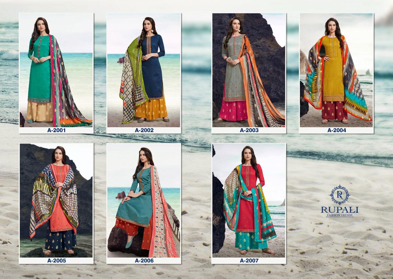 3d Gold Vol-2 By Rupali Fashion 2001 To 2007 Series Designer Suits Collection Beautiful Stylish Fancy Colorful Party Wear & Occasional Wear Jam Satin Negative Print Embroidery Dresses At Wholesale Price