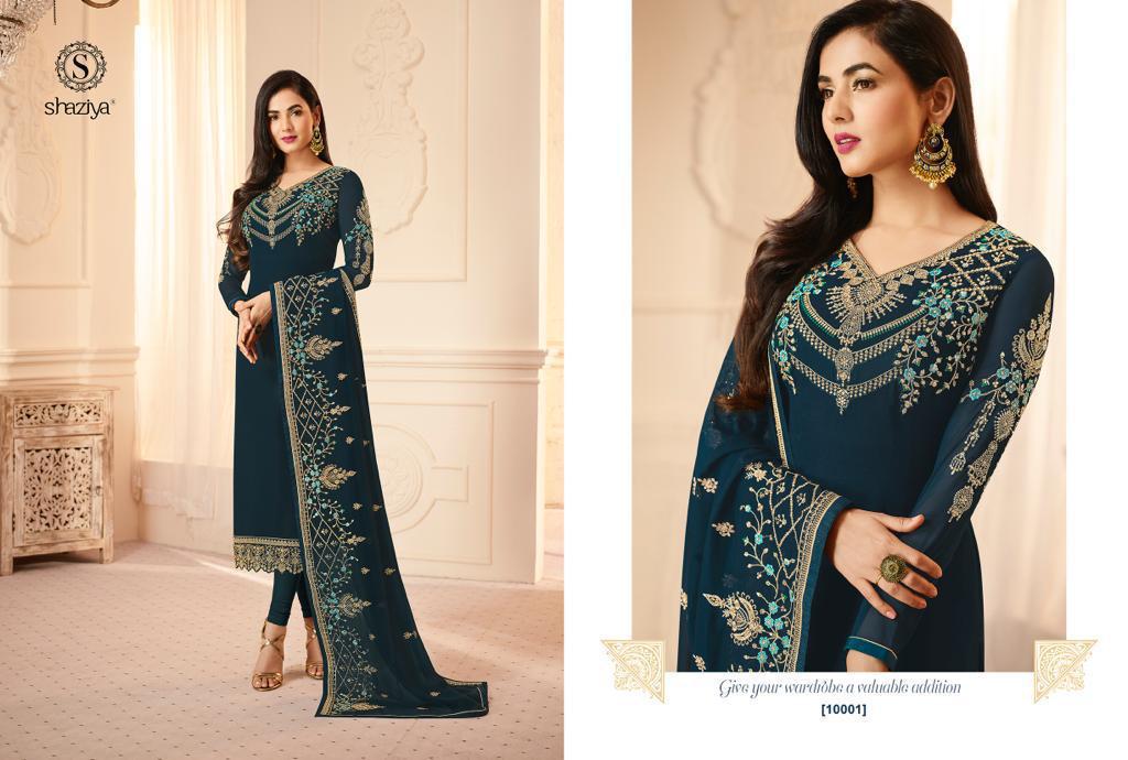 Aleeza Vol-3 By Shaziya 10001 To 10006 Series Beautiful Suits Stylish Fancy Colorful Party Wear & Ethnic Wear Collection Satin Georgette Dresses At Wholesale Price