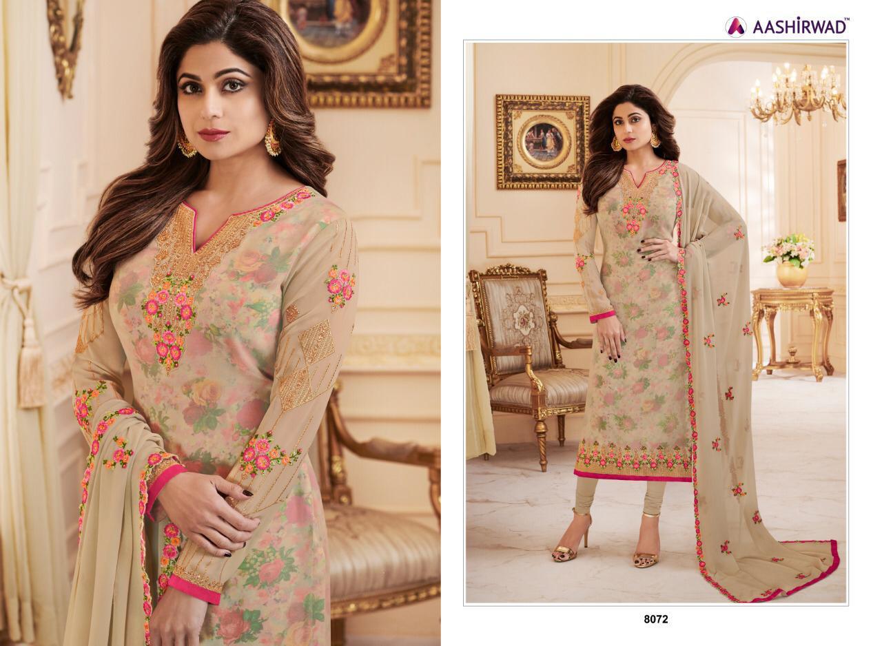 Alisha By Aashirwad Creation 8071 To 8076 Series Indian Traditional Wear Collection Beautiful Stylish Fancy Colorful Party Wear & Occasional Wear Real Georgette At Wholesale Price