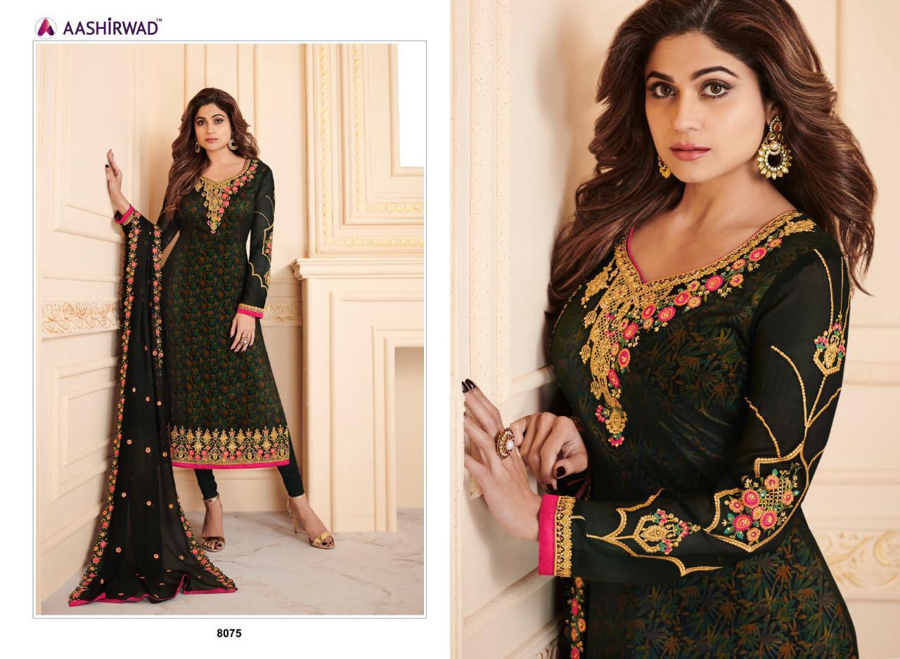 Alisha By Aashirwad Creation 8071 To 8076 Series Indian Traditional Wear Collection Beautiful Stylish Fancy Colorful Party Wear & Occasional Wear Real Georgette At Wholesale Price