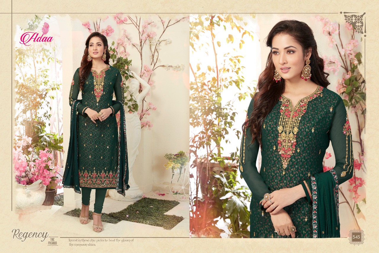 Apsara By Adaa 541 To 547 Series Designer Suits Collection Beautiful Stylish Fancy Colorful Party Wear & Occasional Wear Georgette Dresses At Wholesale Price