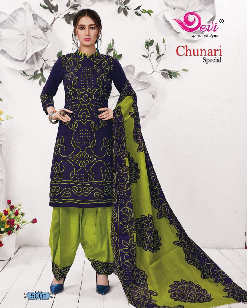 Chunari Special Vol-5 By Devi 5001 To 5012 Series Stylish Fancy Beautiful Colorful Casual Wear & Ethnic Wear Pure Cotton Printed Dresses At Wholesale Price
