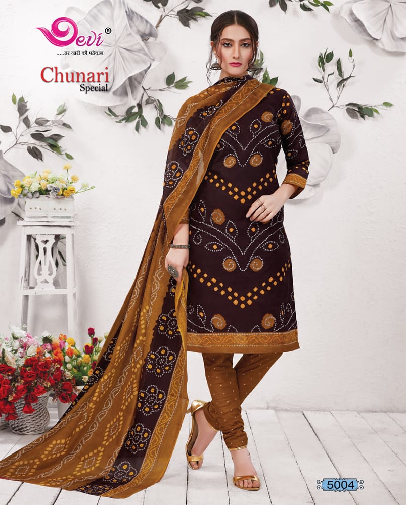Chunari Special Vol-5 By Devi 5001 To 5012 Series Stylish Fancy Beautiful Colorful Casual Wear & Ethnic Wear Pure Cotton Printed Dresses At Wholesale Price