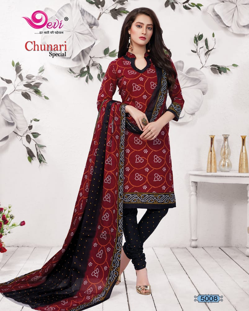 Chunari Special Vol-5 By Devi 5001 To 5012 Series Stylish Fancy Beautiful Colorful Casual Wear & Ethnic Wear Pure Cotton Printed Dresses At Wholesale Price