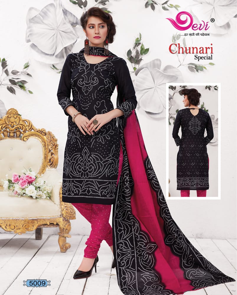 Chunari Special Vol-5 By Devi 5001 To 5012 Series Stylish Fancy Beautiful Colorful Casual Wear & Ethnic Wear Pure Cotton Printed Dresses At Wholesale Price