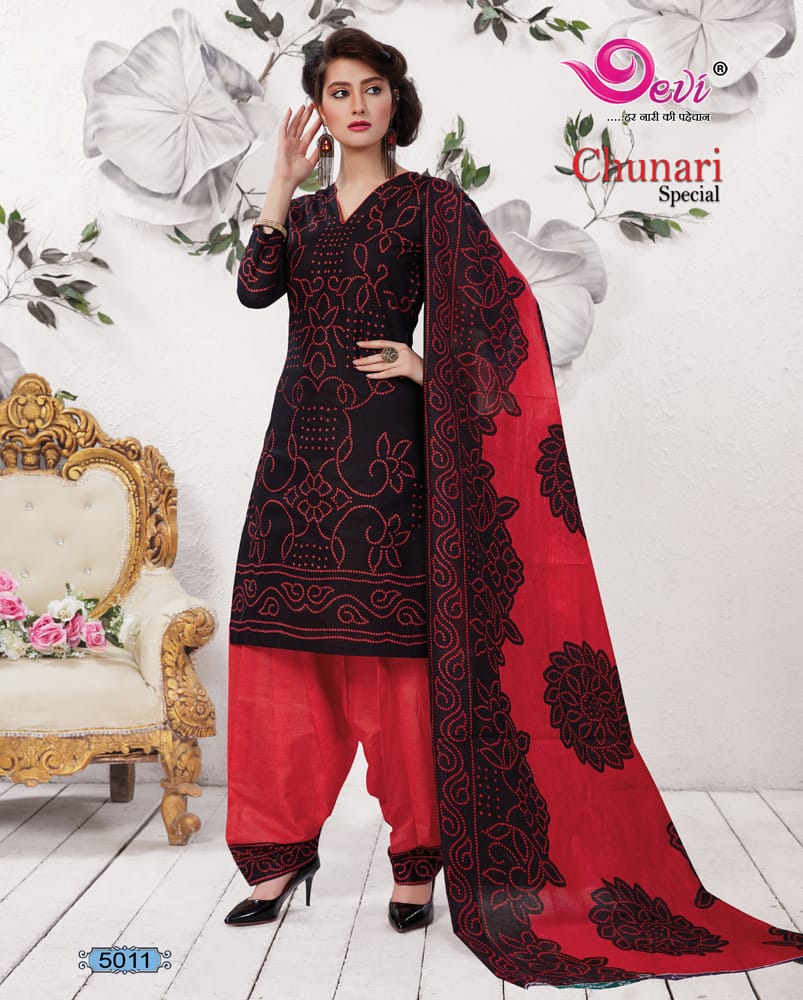 Chunari Special Vol-5 By Devi 5001 To 5012 Series Stylish Fancy Beautiful Colorful Casual Wear & Ethnic Wear Pure Cotton Printed Dresses At Wholesale Price