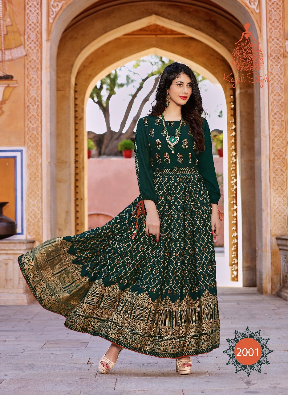Colorbar Vol-2 By Kajal Style 2001 To 2008 Series Beautiful Collection Suits Stylish Fancy Colorful Casual Wear & Ethnic Wear Heavy Rayon Kurtis At Wholesale Price
