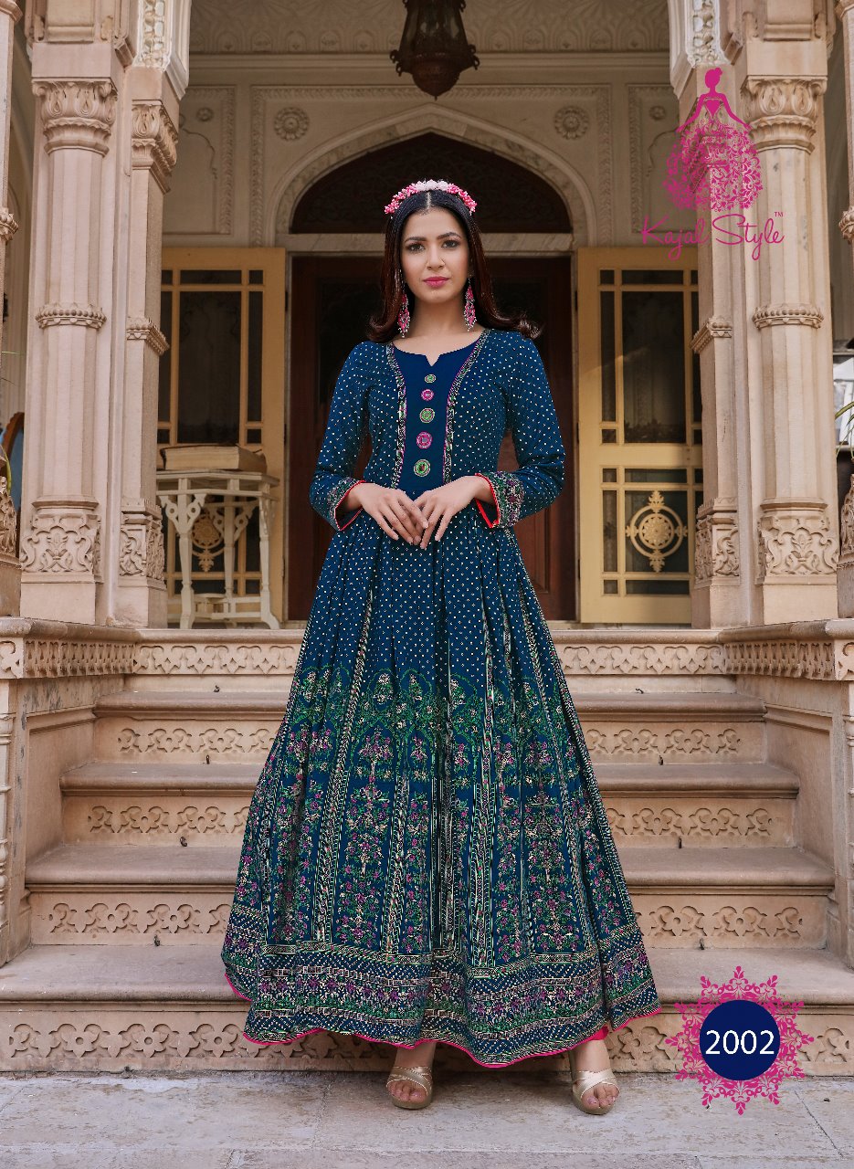 Colorbar Vol-2 By Kajal Style 2001 To 2008 Series Beautiful Collection Suits Stylish Fancy Colorful Casual Wear & Ethnic Wear Heavy Rayon Kurtis At Wholesale Price