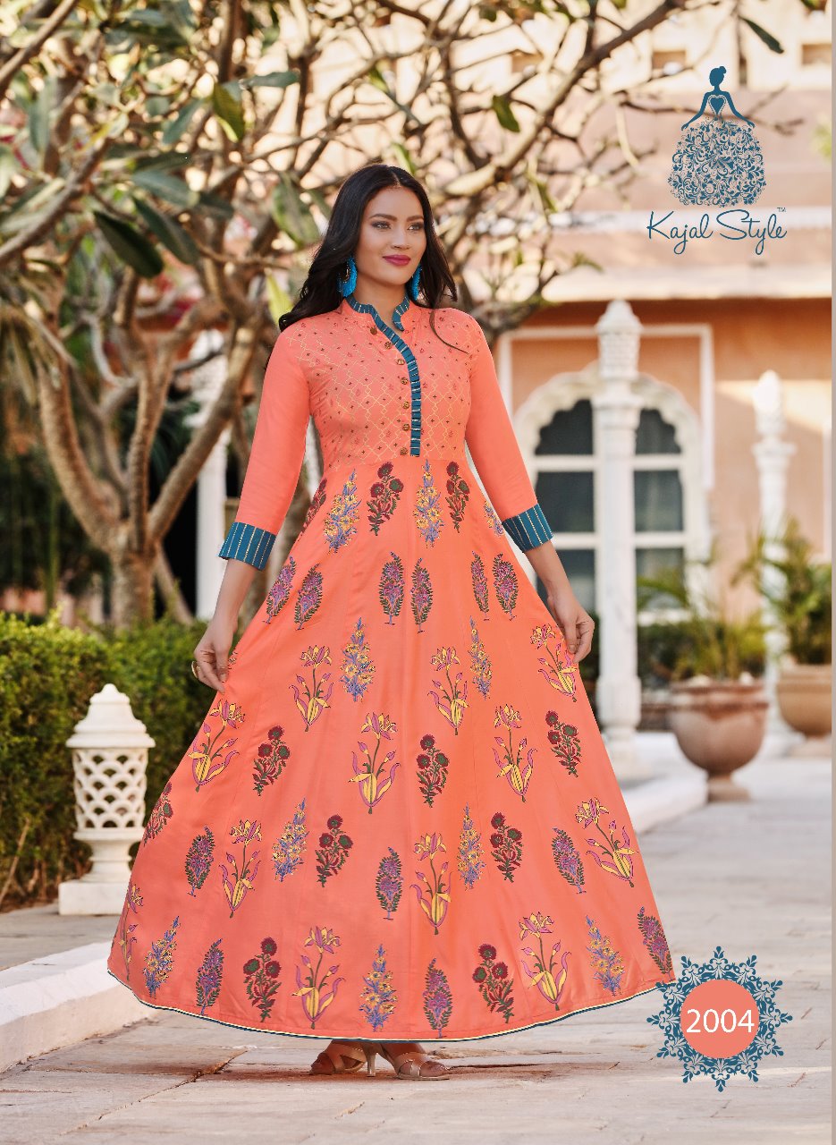 Colorbar Vol-2 By Kajal Style 2001 To 2008 Series Beautiful Collection Suits Stylish Fancy Colorful Casual Wear & Ethnic Wear Heavy Rayon Kurtis At Wholesale Price