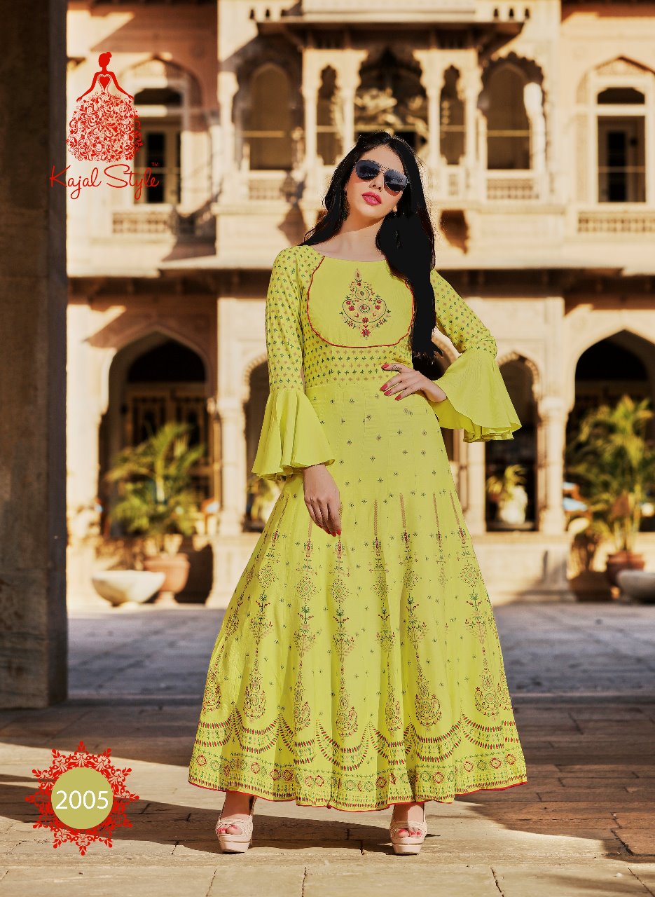Colorbar Vol-2 By Kajal Style 2001 To 2008 Series Beautiful Collection Suits Stylish Fancy Colorful Casual Wear & Ethnic Wear Heavy Rayon Kurtis At Wholesale Price