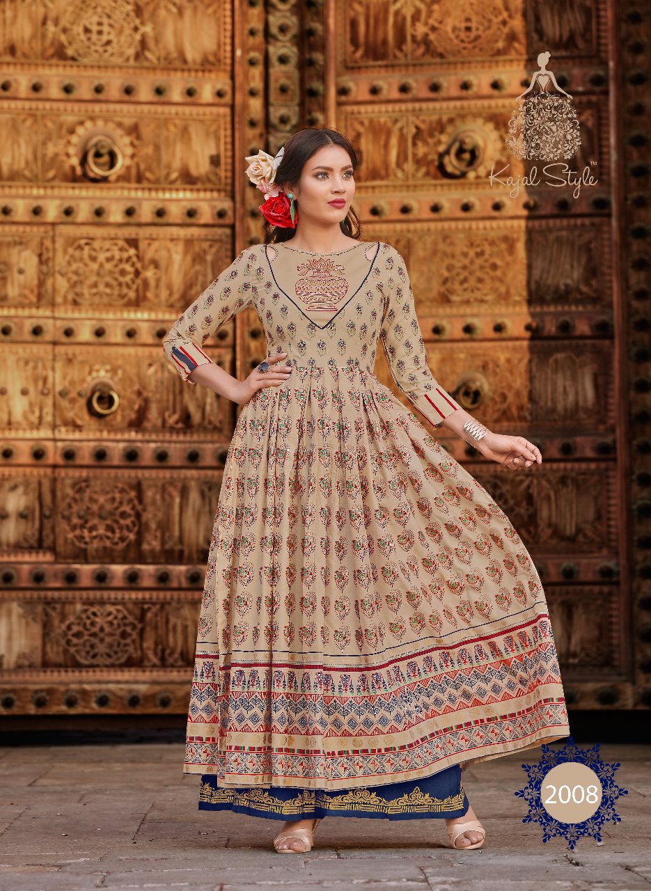Colorbar Vol-2 By Kajal Style 2001 To 2008 Series Beautiful Collection Suits Stylish Fancy Colorful Casual Wear & Ethnic Wear Heavy Rayon Kurtis At Wholesale Price