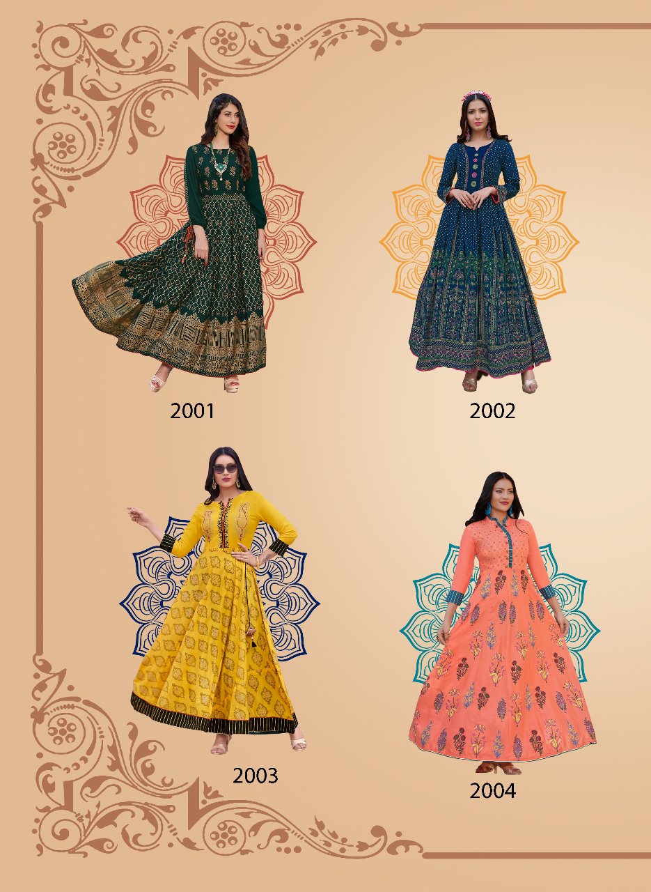 Colorbar Vol-2 By Kajal Style 2001 To 2008 Series Beautiful Collection Suits Stylish Fancy Colorful Casual Wear & Ethnic Wear Heavy Rayon Kurtis At Wholesale Price