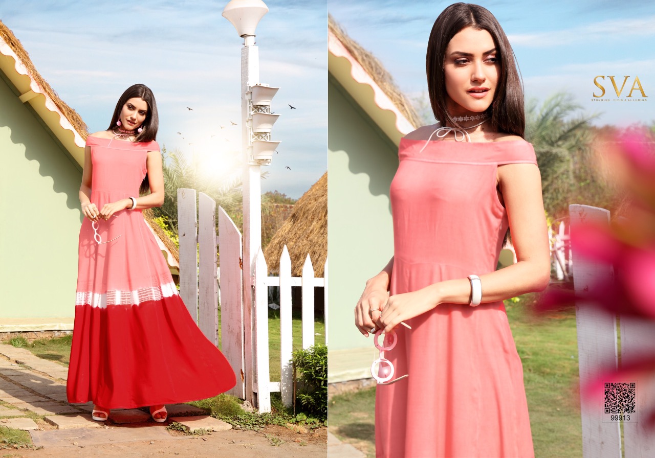 Elie Vol-1 By Sva 99911 To 99916 Series Designer Stylish Beautiful Fancy Colorful Casual Wear & Ethnic Wear Pure Heavy Rayon Kurtis At Wholesale Price