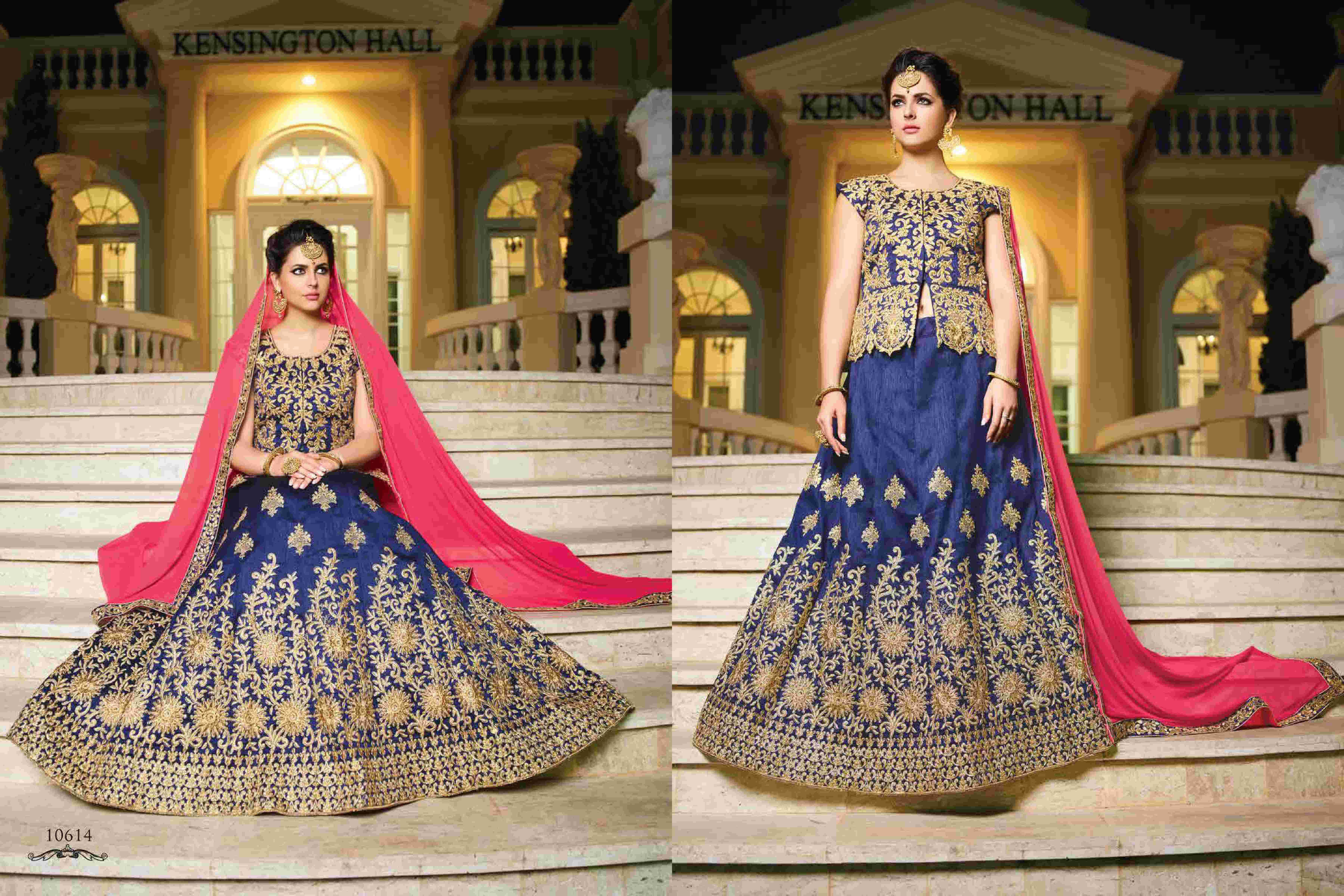 Fashion Sutra By Riddhoo Fashion 10611 To 10618 Series Designer Wedding Collection Beautiful Stylish Fancy Colorful Party Wear & Occasional Wear Georgette Embroidered Lehengas At Wholesale Price