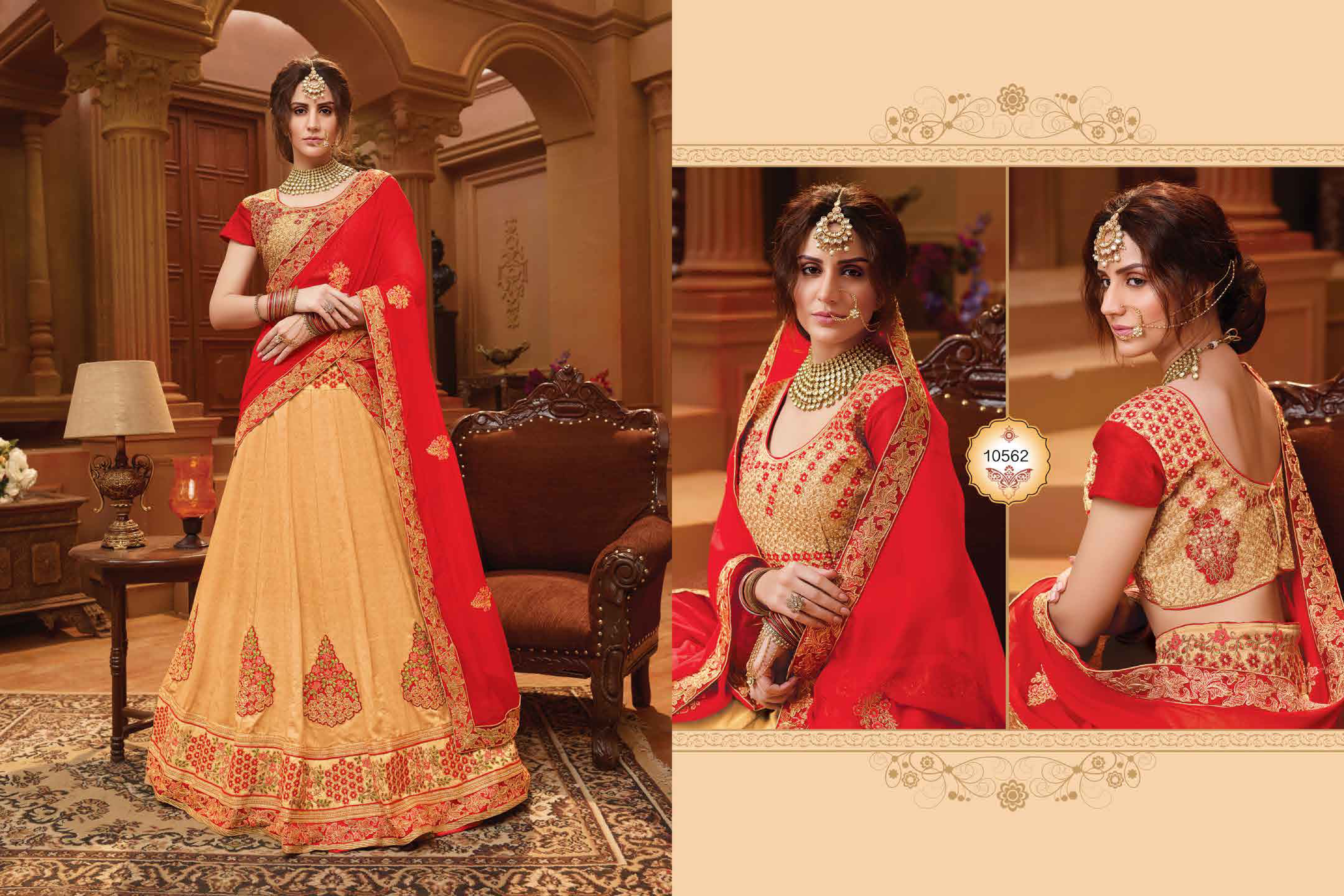 Glorious By Riddhoo Fashion 10561 To 10568 Series Designer Wedding Collection Beautiful Stylish Fancy Colorful Party Wear & Occasional Wear Heavy Stine Concept Silk Base Embroidered Lehengas At Wholesale Price