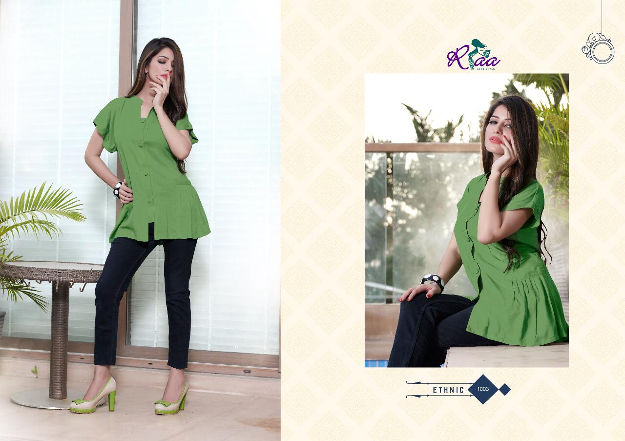 Gorivol-1 By Riaa Lifestyle 1001 To 1008 Series Indian Traditional Wear Collection Beautiful Stylish Fancy Colorful Party Wear & Occasional Wear Rayon Kurtis At Wholesale Price