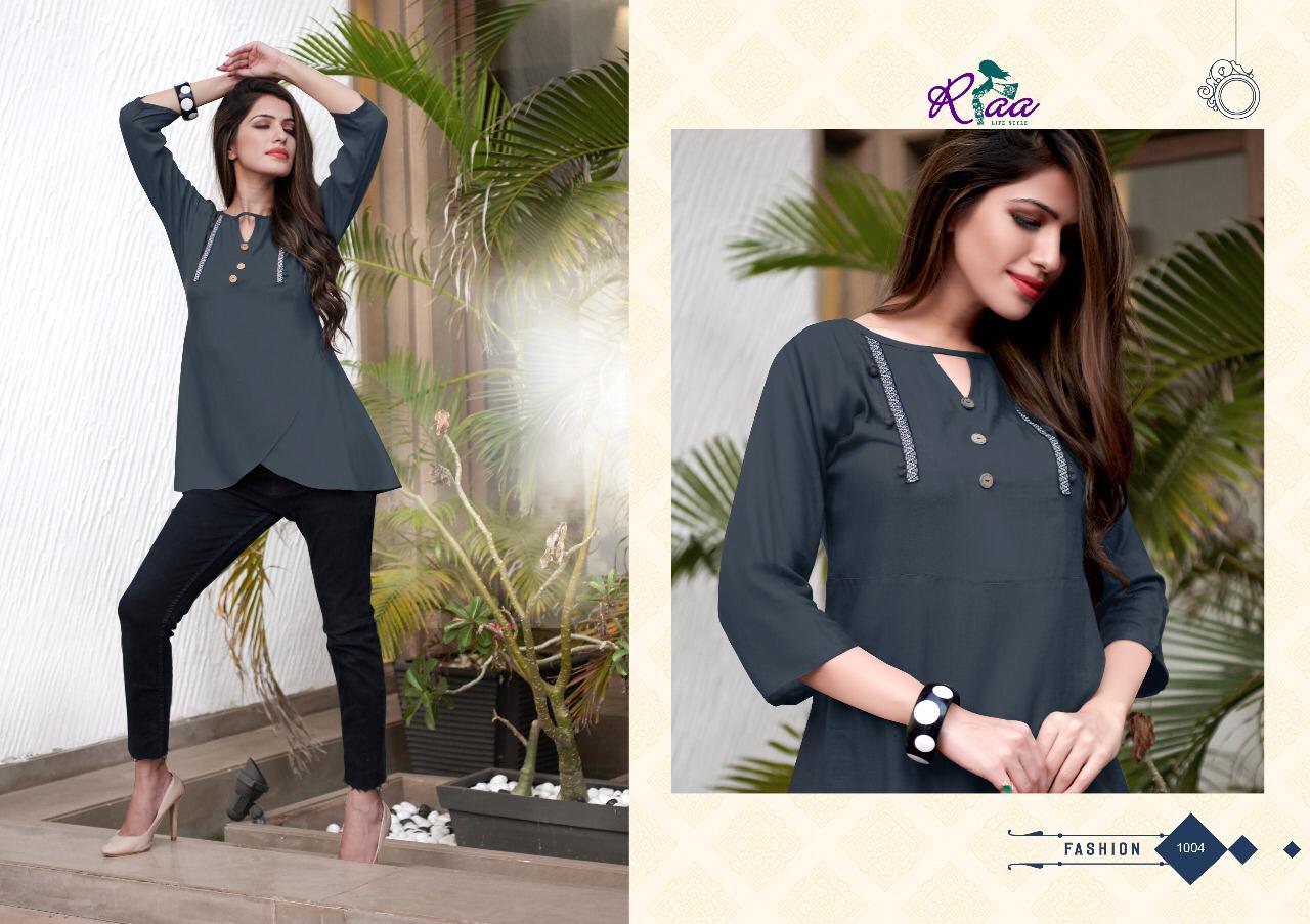 Gorivol-1 By Riaa Lifestyle 1001 To 1008 Series Indian Traditional Wear Collection Beautiful Stylish Fancy Colorful Party Wear & Occasional Wear Rayon Kurtis At Wholesale Price