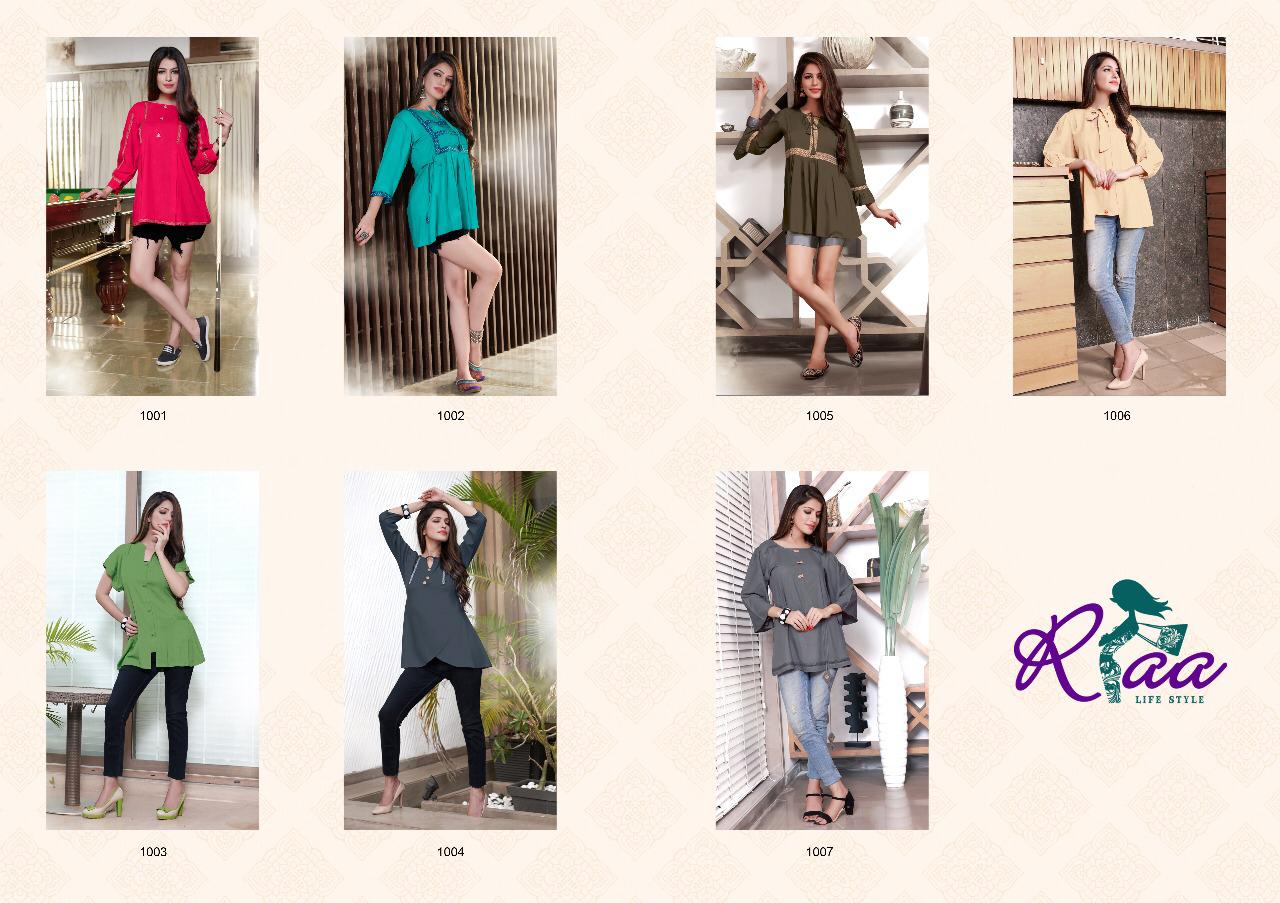 Gorivol-1 By Riaa Lifestyle 1001 To 1008 Series Indian Traditional Wear Collection Beautiful Stylish Fancy Colorful Party Wear & Occasional Wear Rayon Kurtis At Wholesale Price