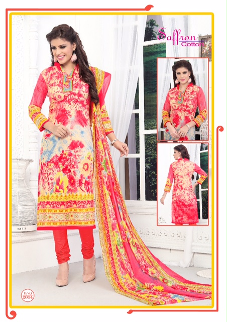 Gulzar Karachi Queen Vol-2 By Saffron Cotton 2001 To 2010 Series Colorful Beautiful Printed Casual Wear Cotton Un-stitched Dresses At Wholesale Price