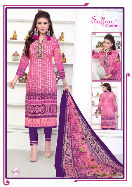 Gulzar Karachi Queen Vol-2 By Saffron Cotton 2001 To 2010 Series Colorful Beautiful Printed Casual Wear Cotton Un-stitched Dresses At Wholesale Price
