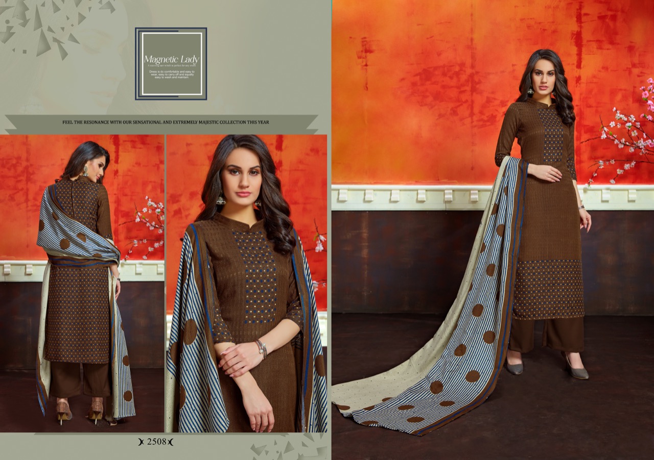 Gulzar By Shri Vijay 2501to 2510 Series Beautiful Pashmina Suits Stylish Fancy Colorful Winter Wear & Ethnic Wear Pure Pashmina Dobby Style Printed Dresses At Wholesale Price