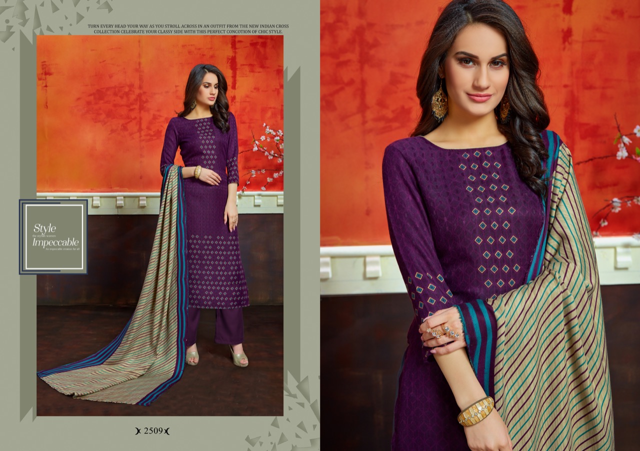 Gulzar By Shri Vijay 2501to 2510 Series Beautiful Pashmina Suits Stylish Fancy Colorful Winter Wear & Ethnic Wear Pure Pashmina Dobby Style Printed Dresses At Wholesale Price