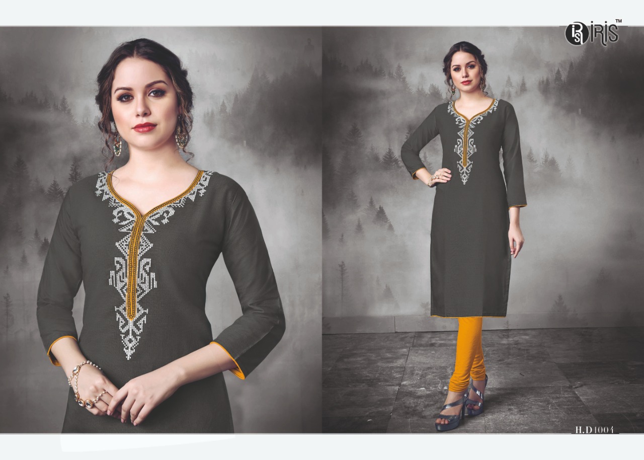 Heer By Iris 1001 To 1010 Series Indian Traditional Wear Collection Beautiful Stylish Fancy Colorful Party Wear & Occasional Wear Cotton Slub Kurtis At Wholesale Price