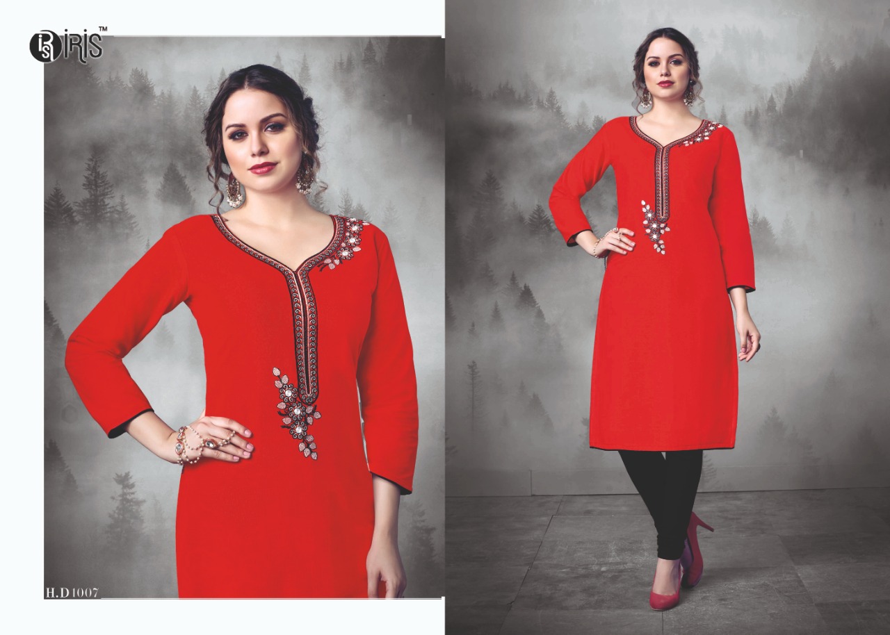 Heer By Iris 1001 To 1010 Series Indian Traditional Wear Collection Beautiful Stylish Fancy Colorful Party Wear & Occasional Wear Cotton Slub Kurtis At Wholesale Price