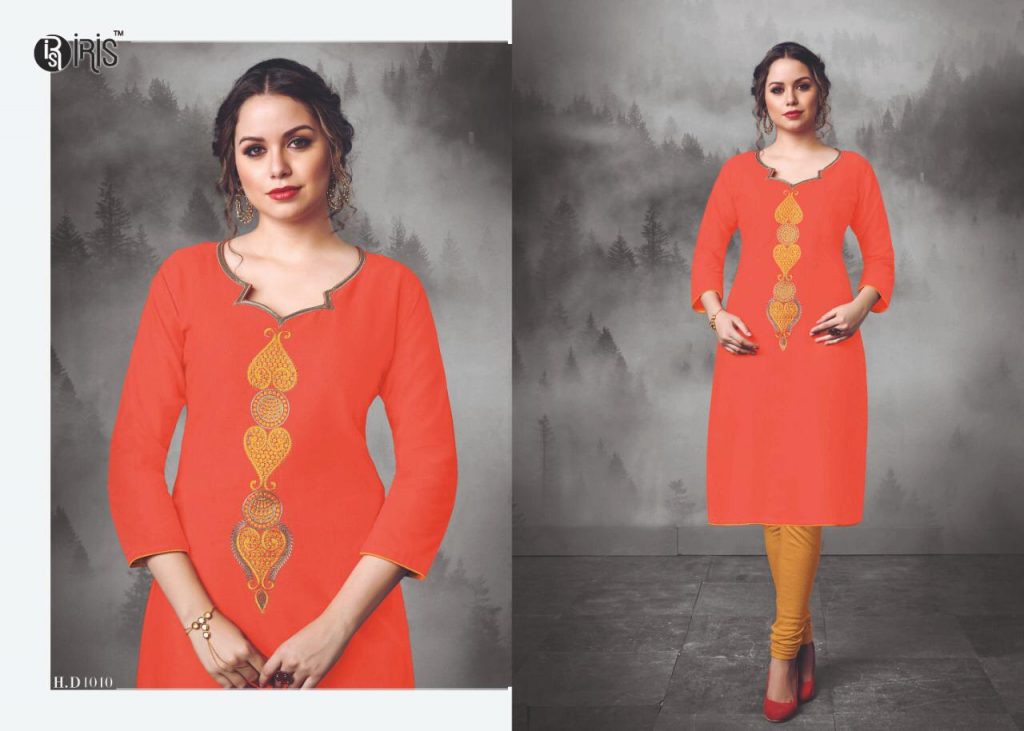 Heer By Iris 1001 To 1010 Series Indian Traditional Wear Collection Beautiful Stylish Fancy Colorful Party Wear & Occasional Wear Cotton Slub Kurtis At Wholesale Price